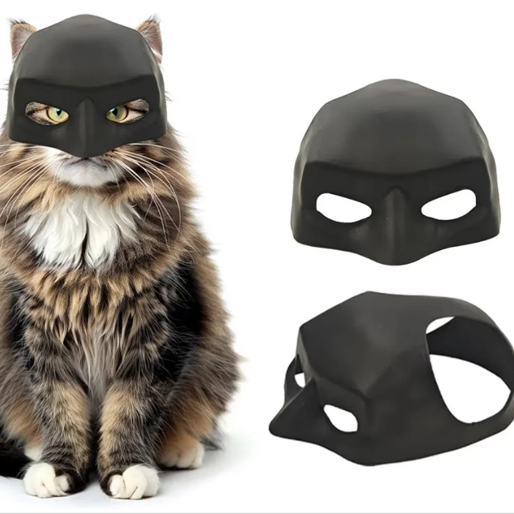 Black Cat Bat Mask Superhero‎ Pet Costume Accessory